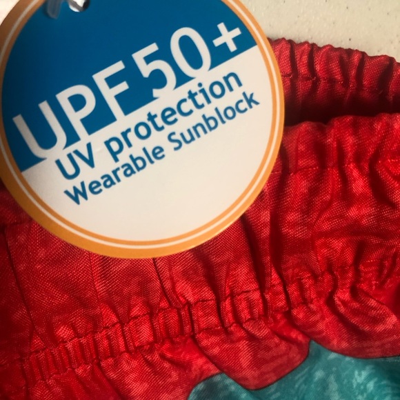 Highland Originals Hawaiian Island Tropical Hibiscus Boys Swim Trunks Sz 4 NWT - Picture 2 of 10